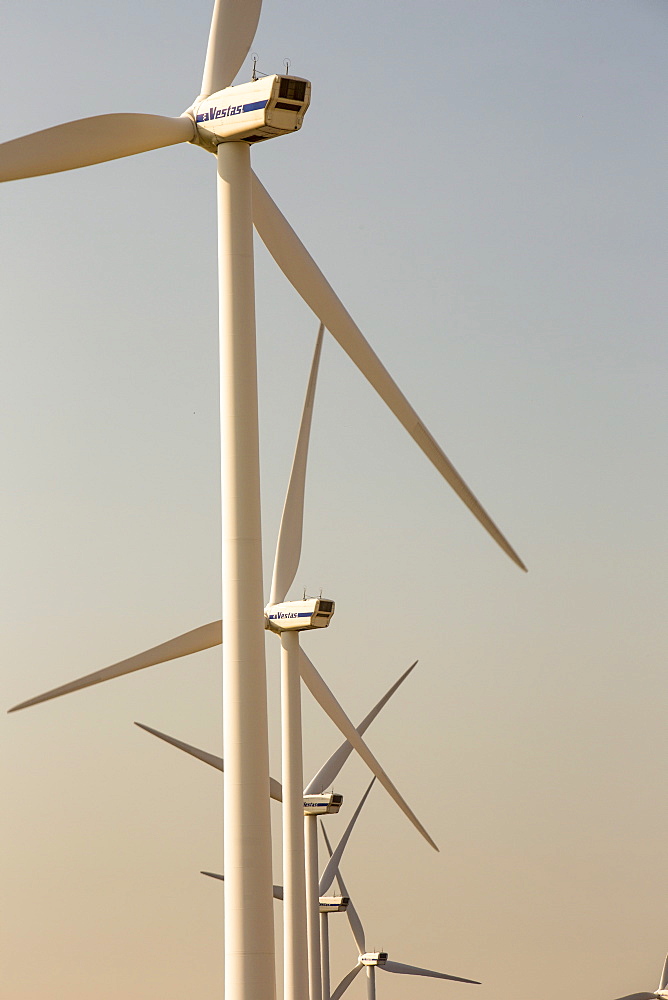 A wind farm in Amsterdam, Netherlands, Europe