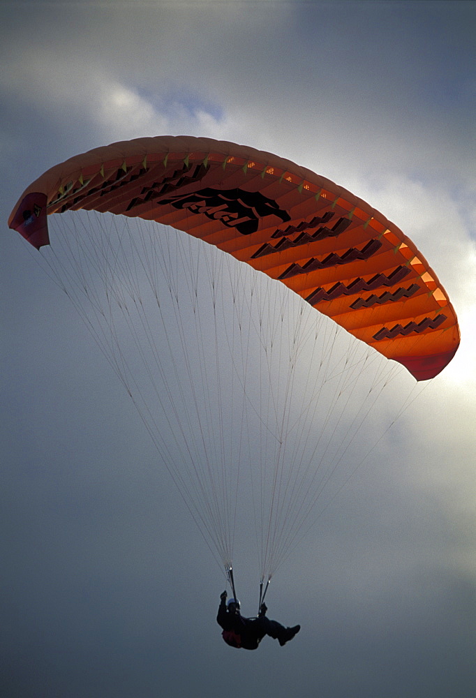 Parapenting, Newgale, Pembrokeshire, Wales, UK, Europe     (rr)