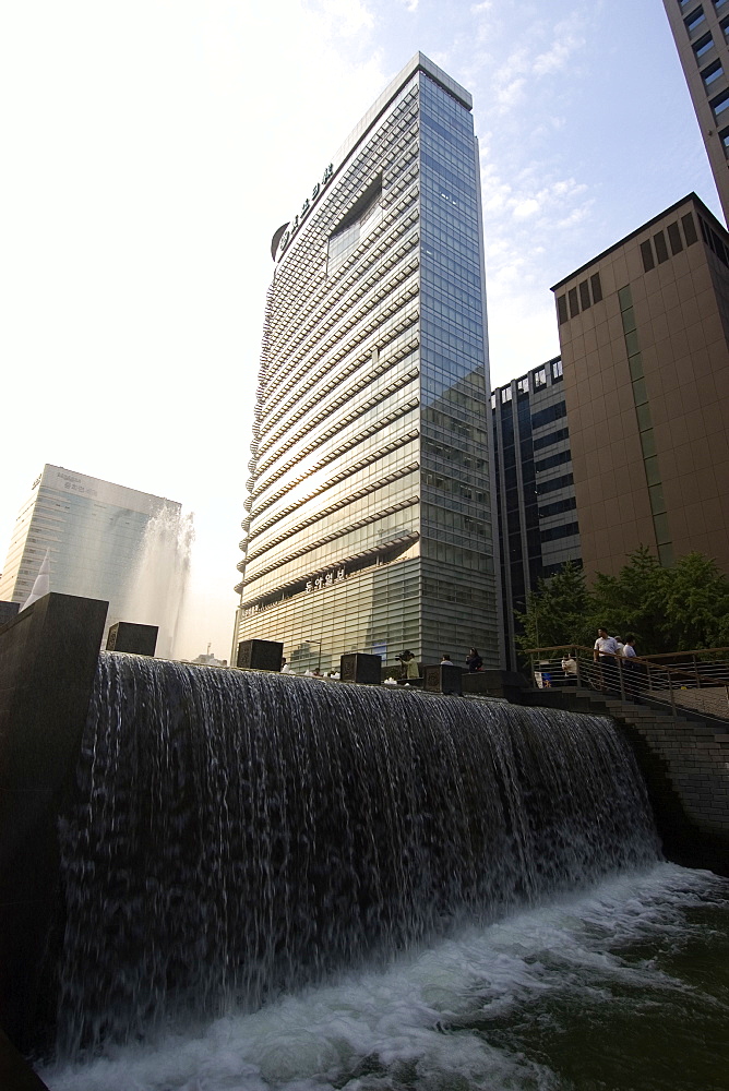 Cheonggyecheon stream in downtown Seoul, South Korea, Asia