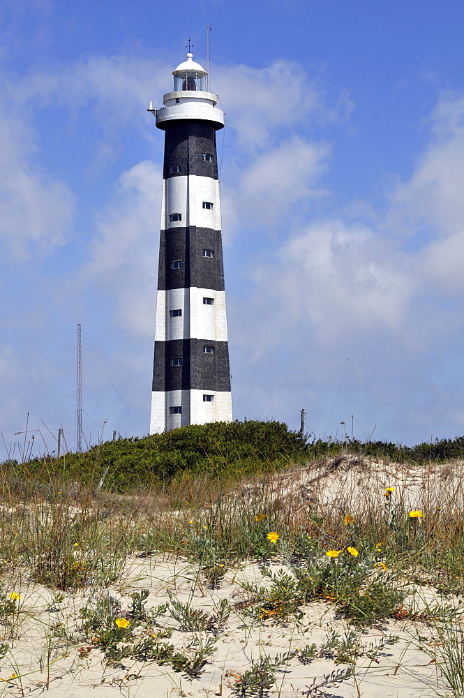 Mostardas Lighthouse, Parque Nacional da Lagoa do Peixe, Mostardas, Rio Grande do Sul, Brazil, South America