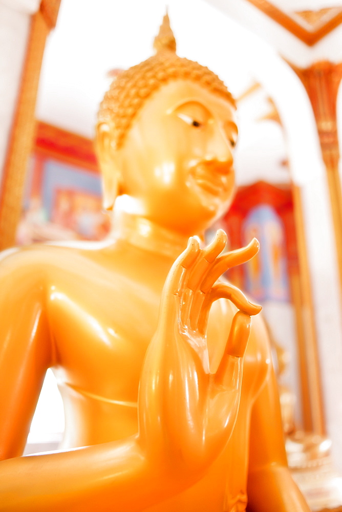 Statue, Karon Beach, Buddhist Temple, Phuket Island, Phuket, Thailand, Southeast Asia, Asia