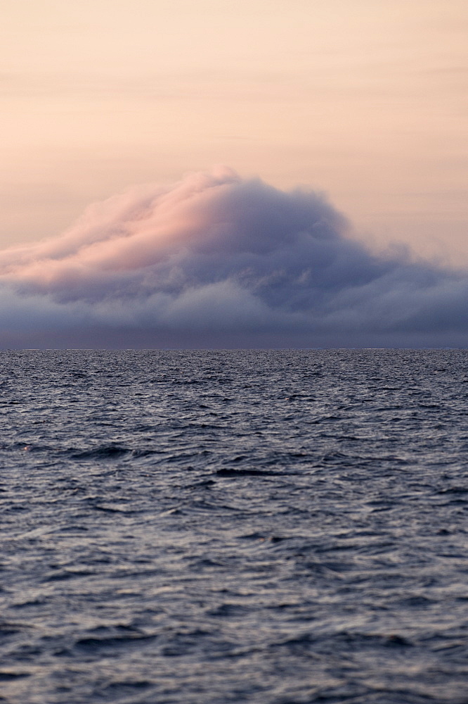 Sun set. Longyearbyen, Svalbard, Norway