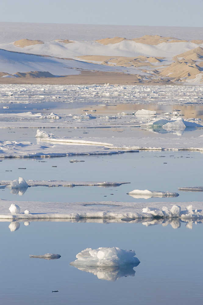 Ice sheet. Longyearbyen, Svalbard, Norway