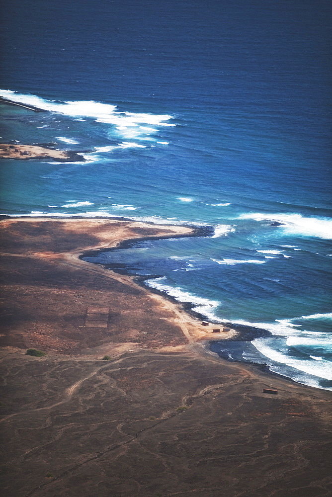 04/04/2009. Cape Verde, Cabo Verde, São Vicente, Mindelo,  Monte VerdeSao Pedro, View from Monte Verde . Mindelo, Mt Verde, Sao Vicente Island. Cape Verde Islands