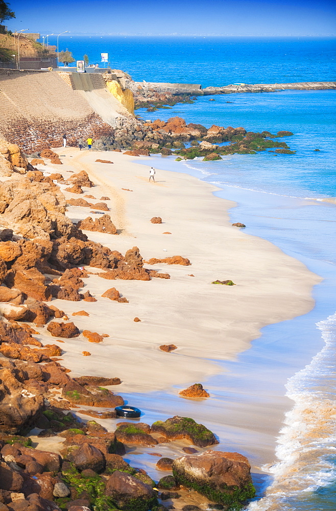 beach scape, sea side, coast of Senegal looking on to Island of Goree. Dakar , City  Center, Cape Verde Peninsula. Senegal