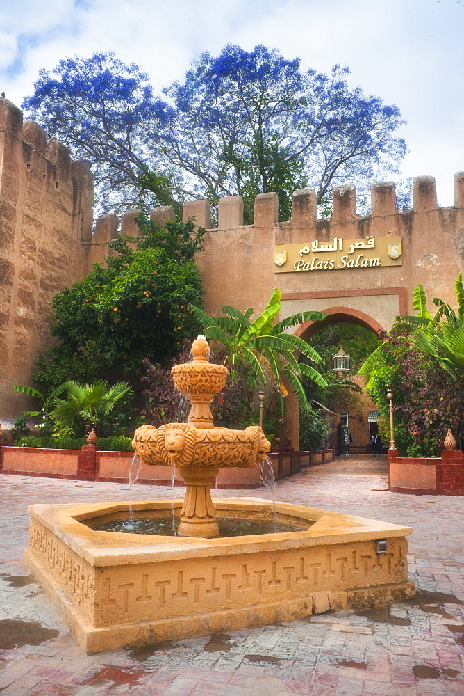 10/04/2009. Moroco, Agadir, Taroudant, Palace Salam. Door way to court yard and gardens in the Palace Salam. . Taroudant, City Center, Agadir. Morocco