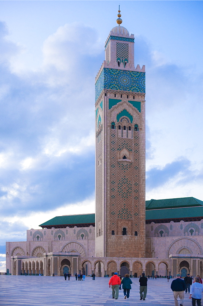 11/04/2009. Hassan II Mosque (worlds 2nd largest), afternoon. Morocco, Al-Magreb, Casablanca. Casablanca, Casablanca City, Morocco. Morocco