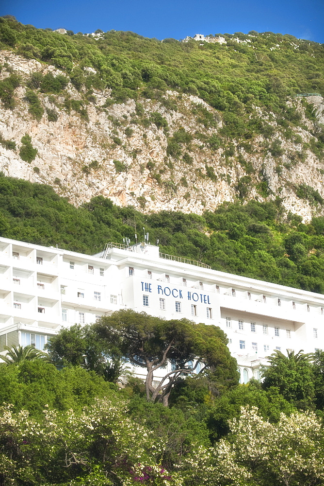 Famous Rock Hotel. City Of Gibraltar, Gibraltar Strait . UK