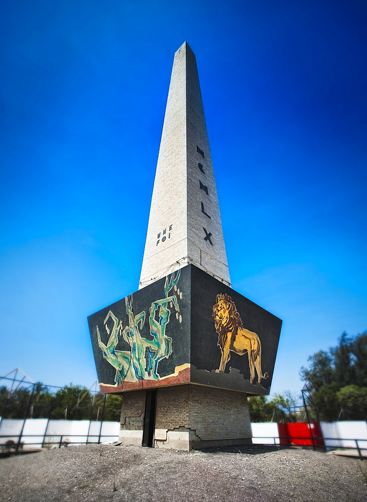 Oblisk monument. Dakar , Medina District, Cape Verde Peninsula. Senegal