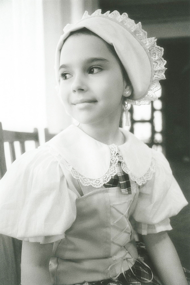 2008; Local Russian girl in traditional clothes, City of Provideniya (Chukotskiy Peninsular ) Russia,  Asia