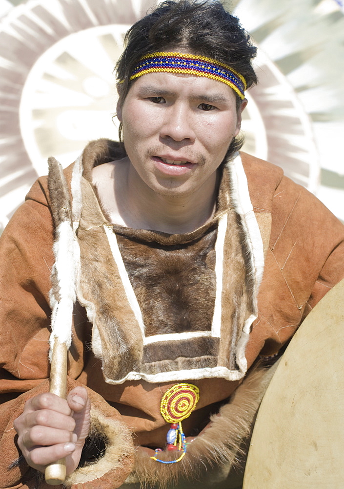 Inuit Male of  Koryaks peoples in native clothes, Ossora Village (Koryakskiy Peninsular) Russia, Asia