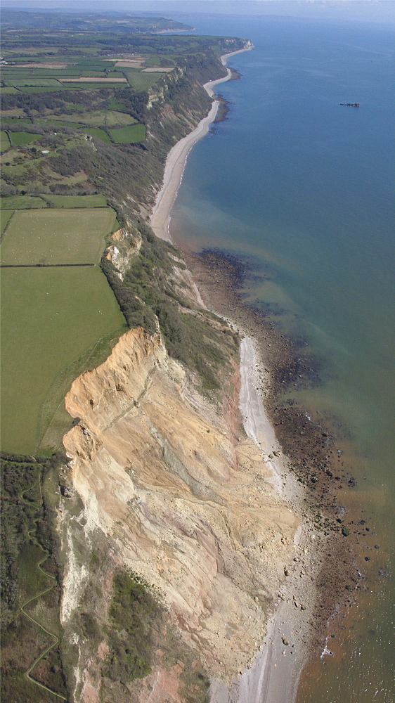 Cliff erosion. Devon, UK