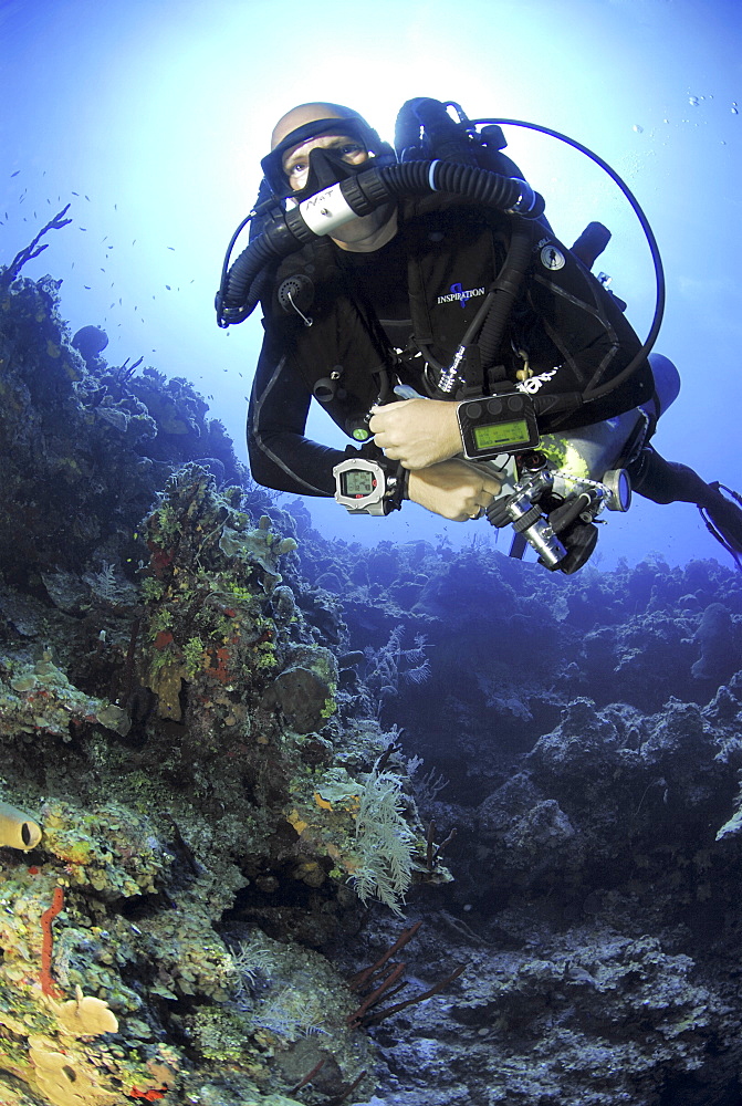 Technical Divers using Trimix, Rebreathers and technical diving equipment, Divetech, Grand Cayman, Cayman Islands, Caribbean