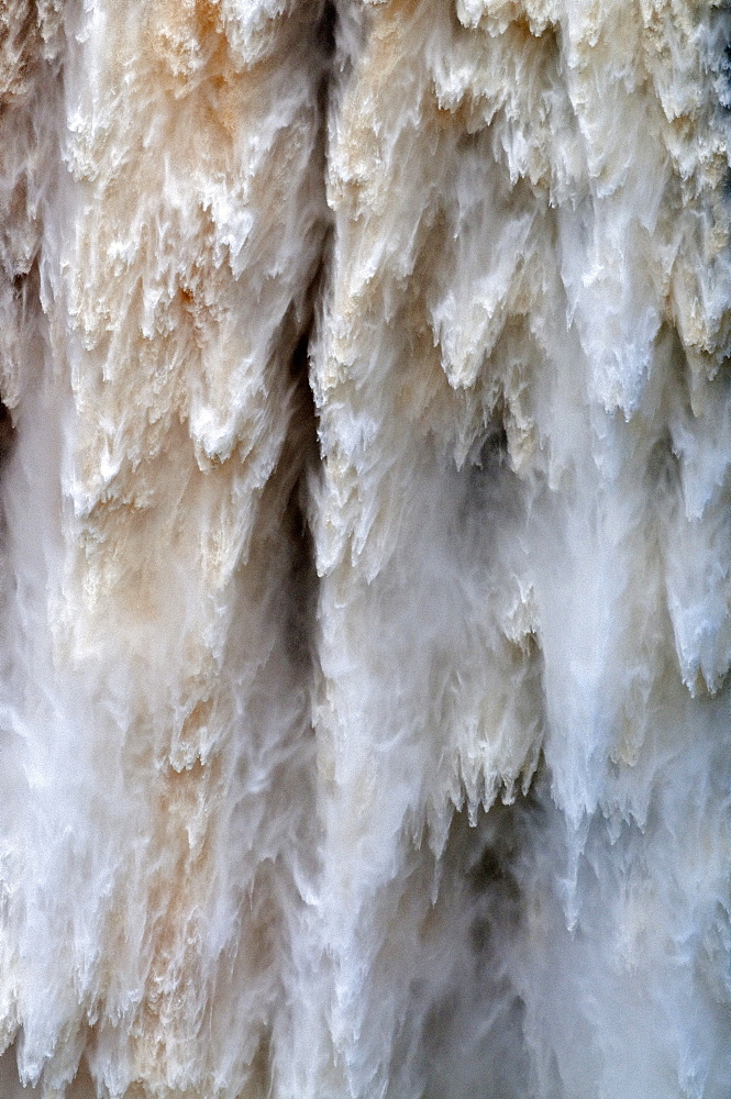 Detail of water falling from Kaieteur Falls, Guyana, South America