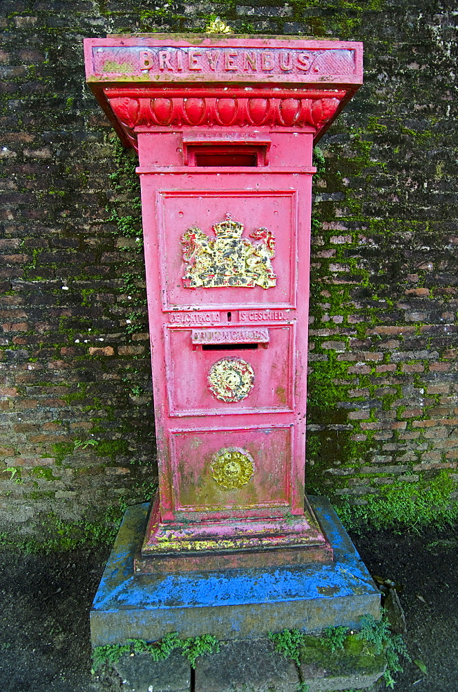 Old postbox dating from the Dutch colonial period of Paramaribo, Suriname, South America