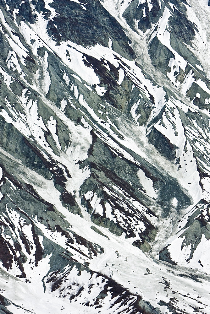 Views of Grand Pacific glacier in Glacier Bay National Park, southeast Alaska, USA. Pacific Ocean.