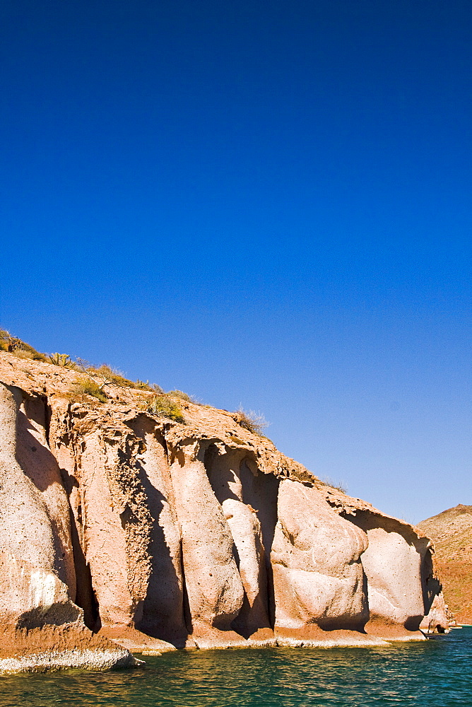 Spectacular shapes in the volcanic tuft formations of Ensenada Grande, Isla Espiritu Santo in the Gulf of California (Sea of Cortez), Baja California Sur, Mexico.