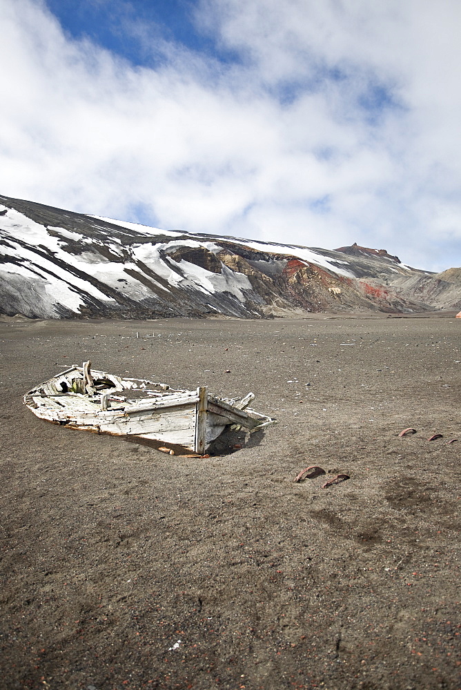 Views of Deception Island, an island in the South Shetland Islands off the Antarctic Peninsula