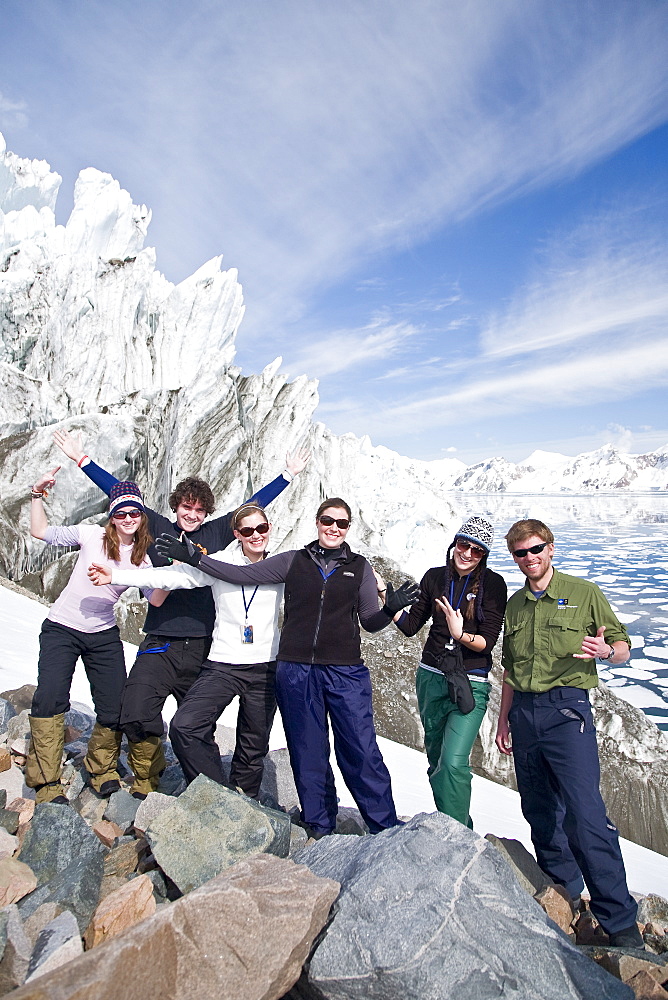 Guests from the Lindblad Expedition ship National Geographic Explorer, Antarctica