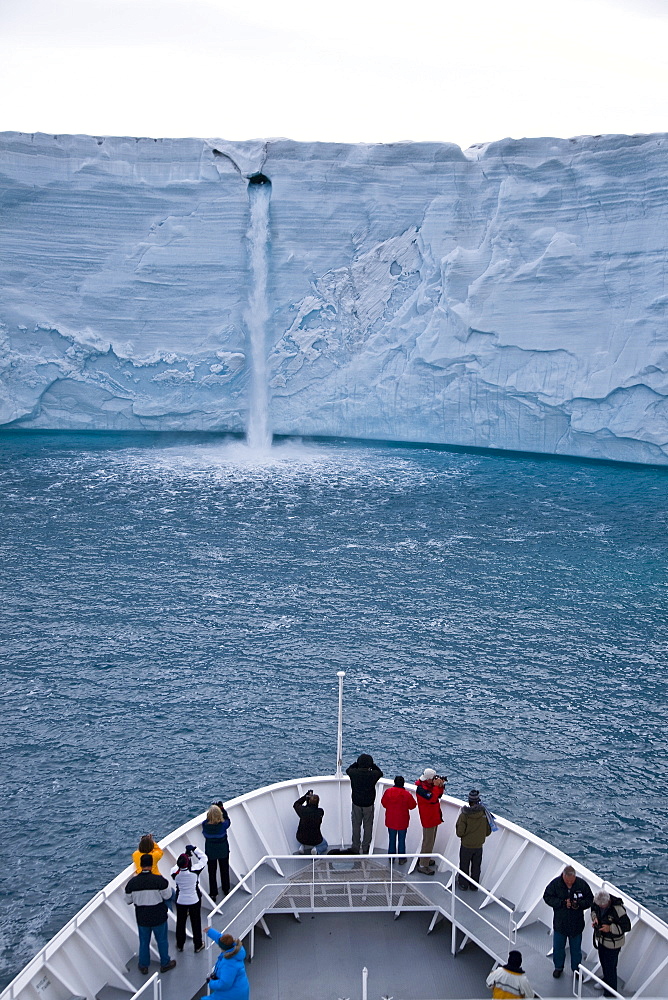 Views of Austfonna, an ice cap located on Nordaustlandet in the Svalbard archipelago, Norway