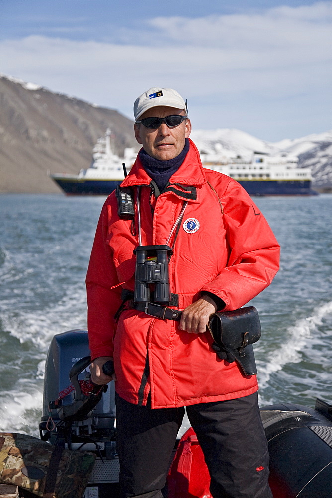 Natural history staff from the Lindblad Expedition ship National Geographic Explorer doing various things in and around the Svalbard Archipelago