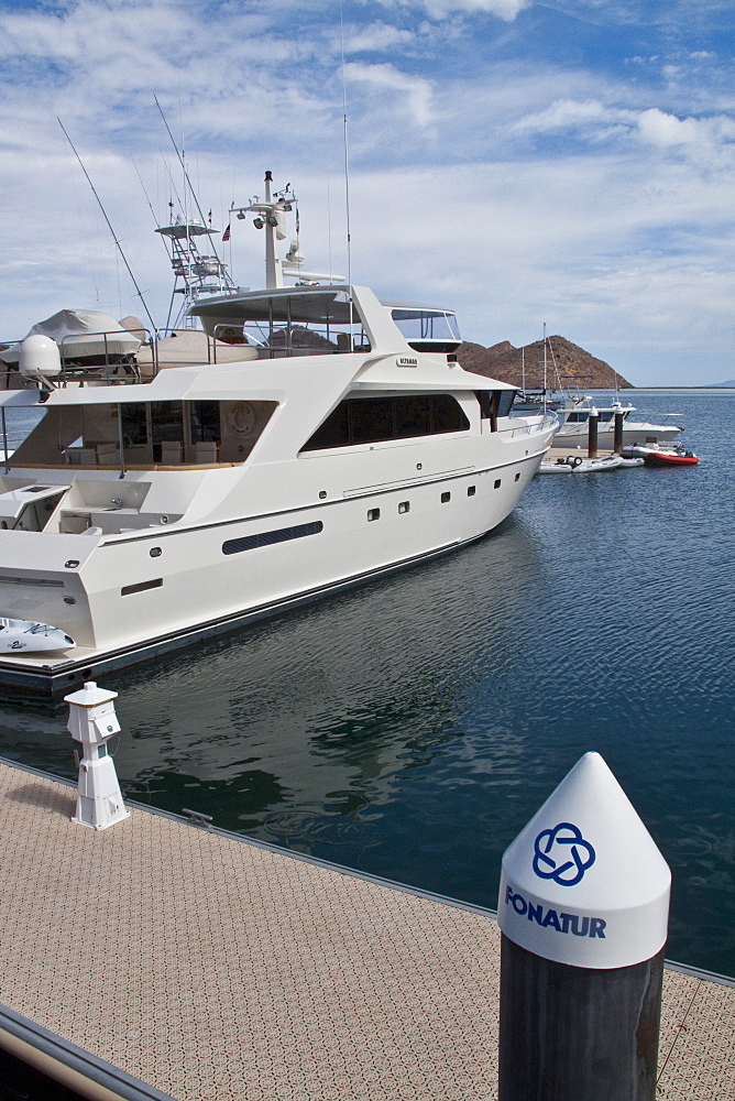 Views of the new (2009) marina still under construction at Puerto Escondido, Baja California Sur, Mexico.