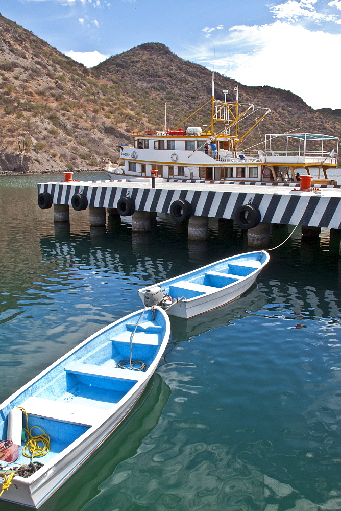 Views of the new (2009) marina still under construction at Puerto Escondido, Baja California Sur, Mexico.