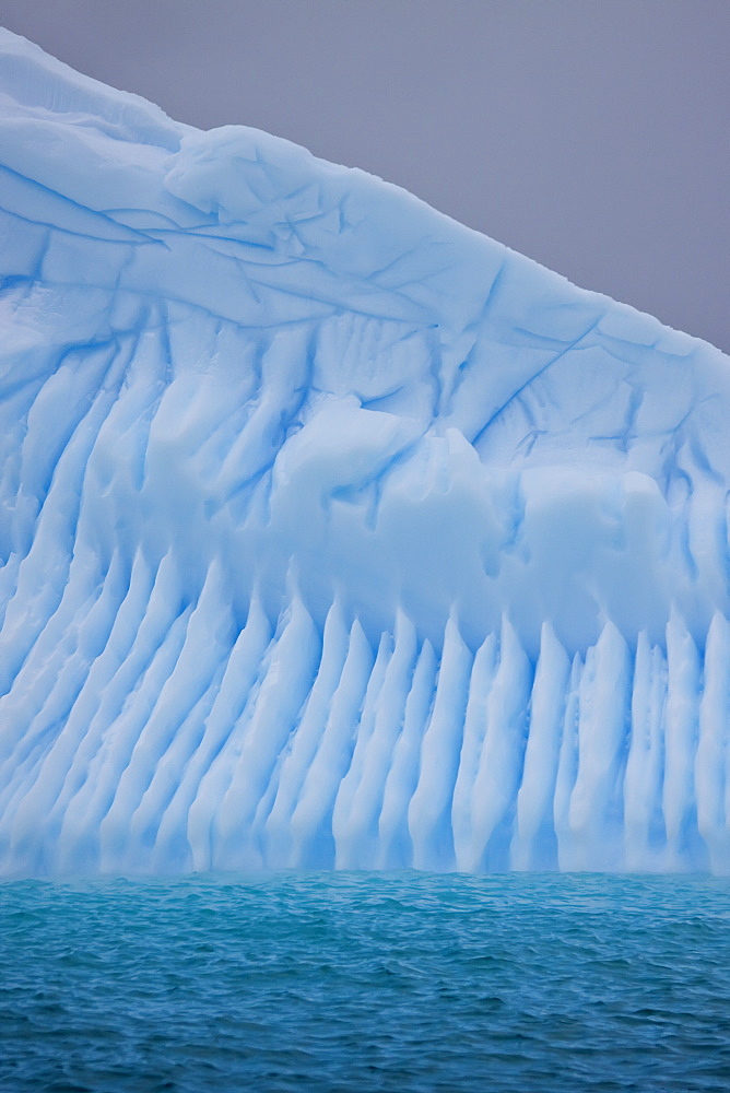 Iceberg detail in and around the Antarctic Peninsula during the summer months, Southern Ocean