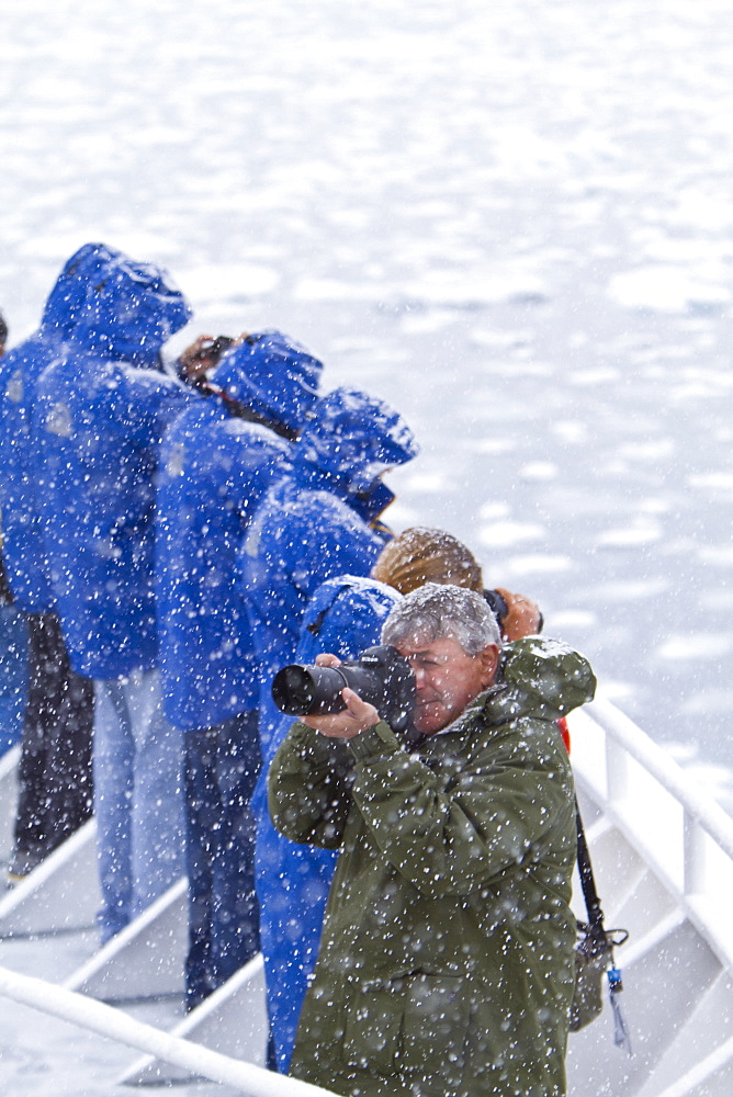 National Geographic photographer Flip Nicklin from the Lindblad Expedition ship National Geographic Explorer in Antarctica