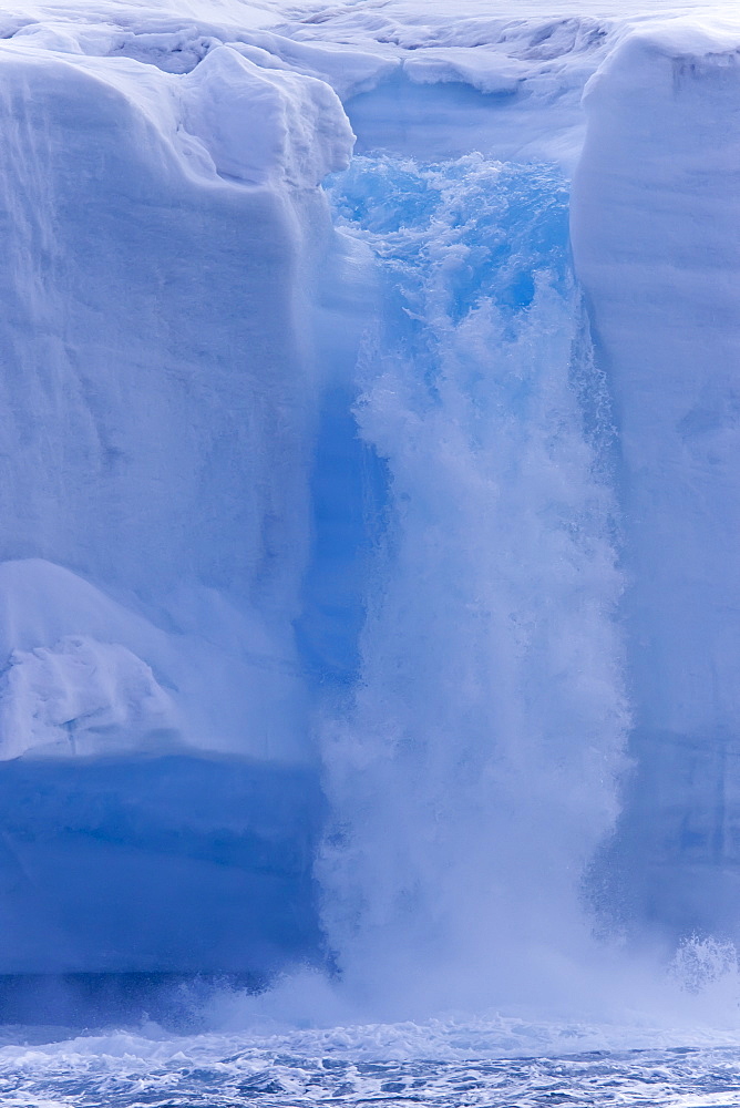 Views of Austfonna, an ice cap located on Nordaustlandet in the Svalbard archipelago in Norway