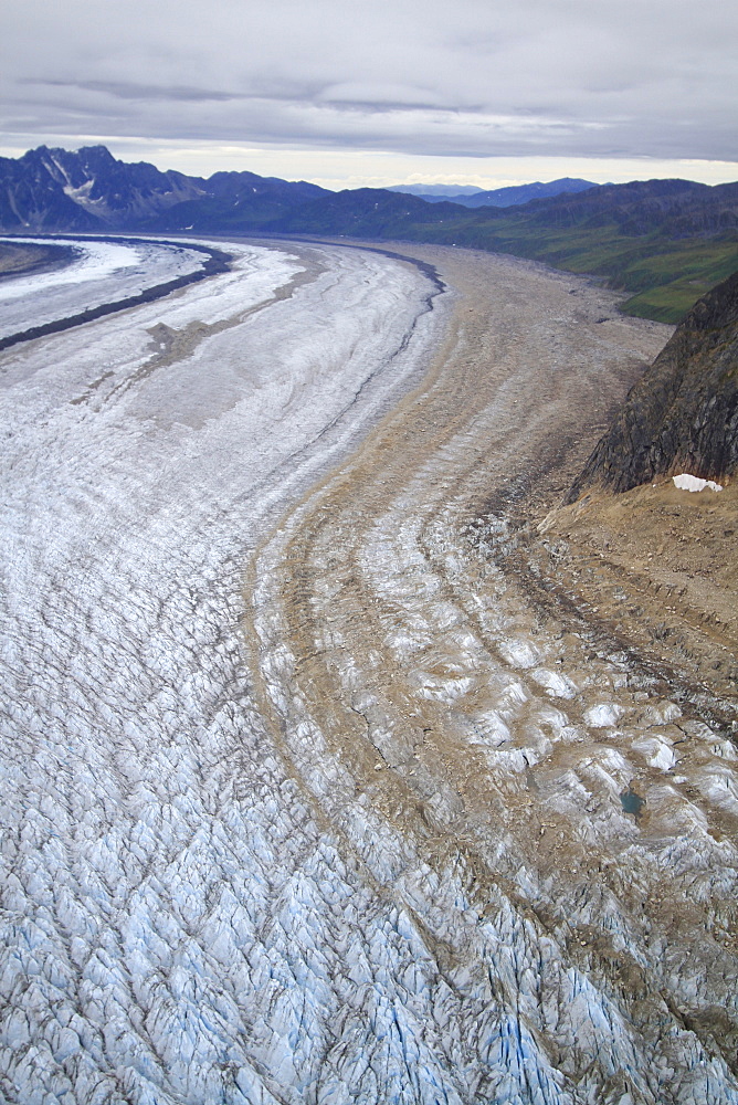 Flightseeing in Denali National Park with Sheldon Air starting in Talkeetna and approaching Mt. McKinley from the south in the Alaska Range, Denali National Park, Alaska