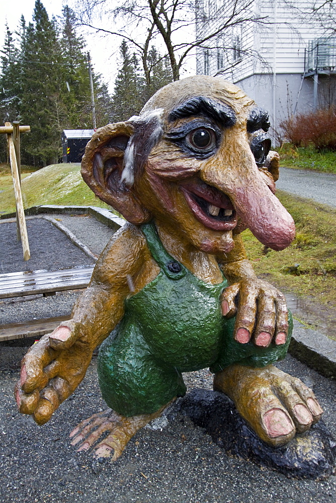 Views from the troll park above the city of Bergen, Norway