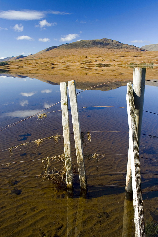 Freshwater loch.  Black Mount by Rannoch Moor near Glencoe, Scotland.