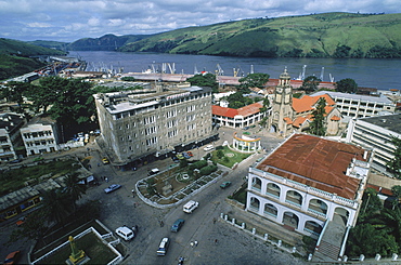 Matadi, the main port of Congo, on the banks of the Congo River upstream of the mouth of the river.