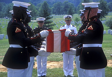 Burial ceremony a veteran in Arlington National Cemetery, Virginia