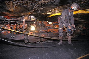 A miner inside a coal mine near Durango, Colorado