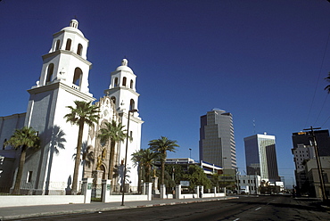 Spanish styled church in downtown Tucson, Arizona