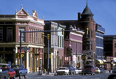 Victorian-era commercial storefronts in Leadville, Colorado