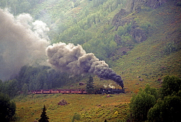 The Cumbres & Toltec Scenic Railroad travels between New Mexico and Colorado