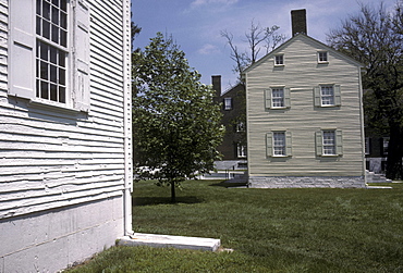 Old homes at Pleasant Hill, a former Shaker village near Lexington, Kentucky