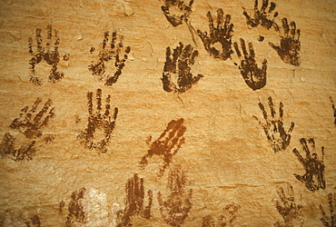 Prehistoric Anasazi pictographs in Grand Gulch, Utah.