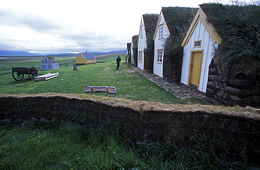 Historic turf buildings at Glaumbaer, northcentral Iceland. An important discovery was made in Glaumbaer in 2001: the homestead of Thorfinn Karlsefni, the father of the first European born in the New World. This find has important implications for Viking history.