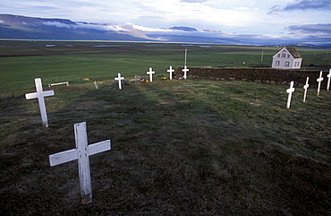 Cemetery at Glaumbaer, northcentral Iceland. An important discovery was made in Glaumbaer in 2001: the homestead of Thorfinn Karlsefni, the father of the first European born in the New World. This find has important implications for Viking history.