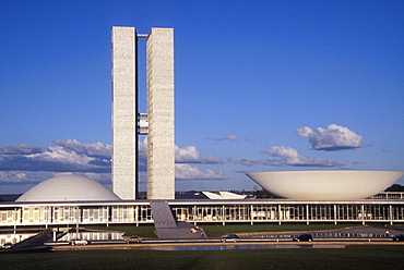 The National Congress Building in Brasilia, the futuristc capital of Brazil.