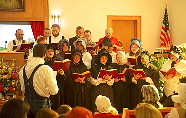 The Pleasant Valley Church of the Brethren celebrates its 145th anniversary in Floyd, Virginia on April 3, 2005.  Floyd County has the highest concentration of Brethren per capita than any other county in the United States. (Jonathan Kingston, Aurora)