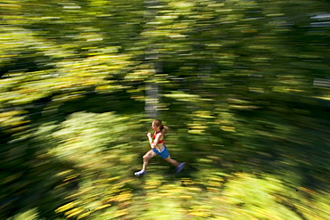 Abi Watras, trail running in Lyme, NH.