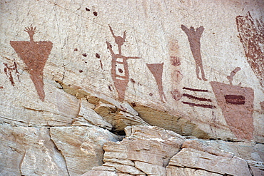 Pictograph panel in Horshoe Canyon a part of Canyonlands National Park, Utah.