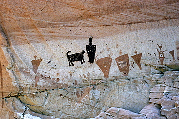 Pictograph panel in Horshoe Canyon a part of Canyonlands National Park, Utah.