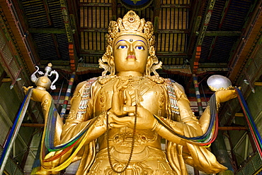 Giant Buddha, Gandan Monastery, Ulaanbaatar, Mongolia