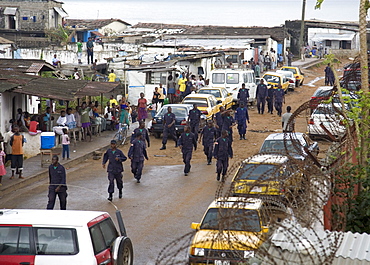 Liberian Police and UN on Patrol in Monrovia